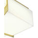 Candeau LED 12.75 inch Satin Brass with White Flush Mount Ceiling Light
