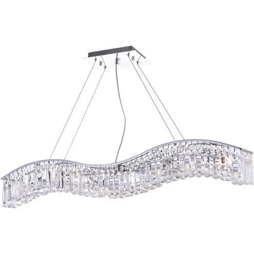 Glamorous 7 Light 44 inch Chrome Island/Pool Table Light Ceiling Light