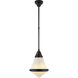 Thomas O'Brien Gale 1 Light 11.25 inch Bronze Pendant Ceiling Light in White Glass, Small