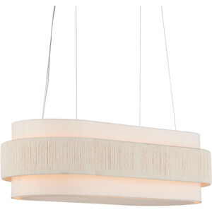 Monreale 5 Light 39.5 inch White/Sugar White Oval Chandelier Ceiling Light