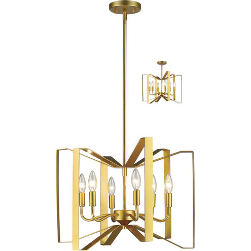 Marsala 6 Light 20 inch Polished Metallic Gold Chandelier Ceiling Light