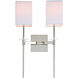 Marcus 2 Light 13 inch Polished Nickel Wall Sconce Wall Light