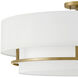 Graham 30 inch Lacquered Brass Indoor Semi-Flush Mount Ceiling Light, Convertible