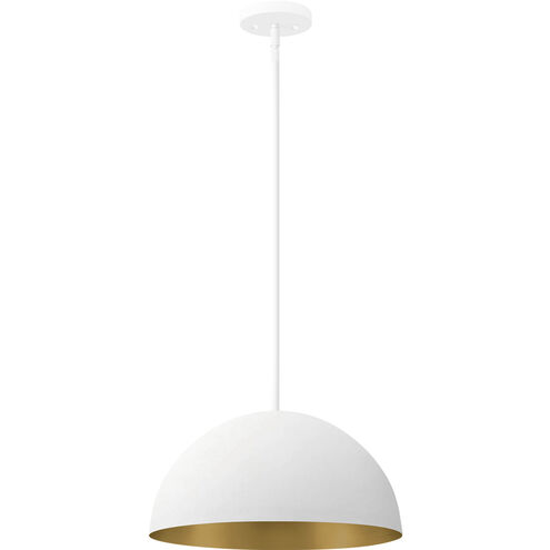 Elias LED 13.75 inch Matte White Pendant Ceiling Light