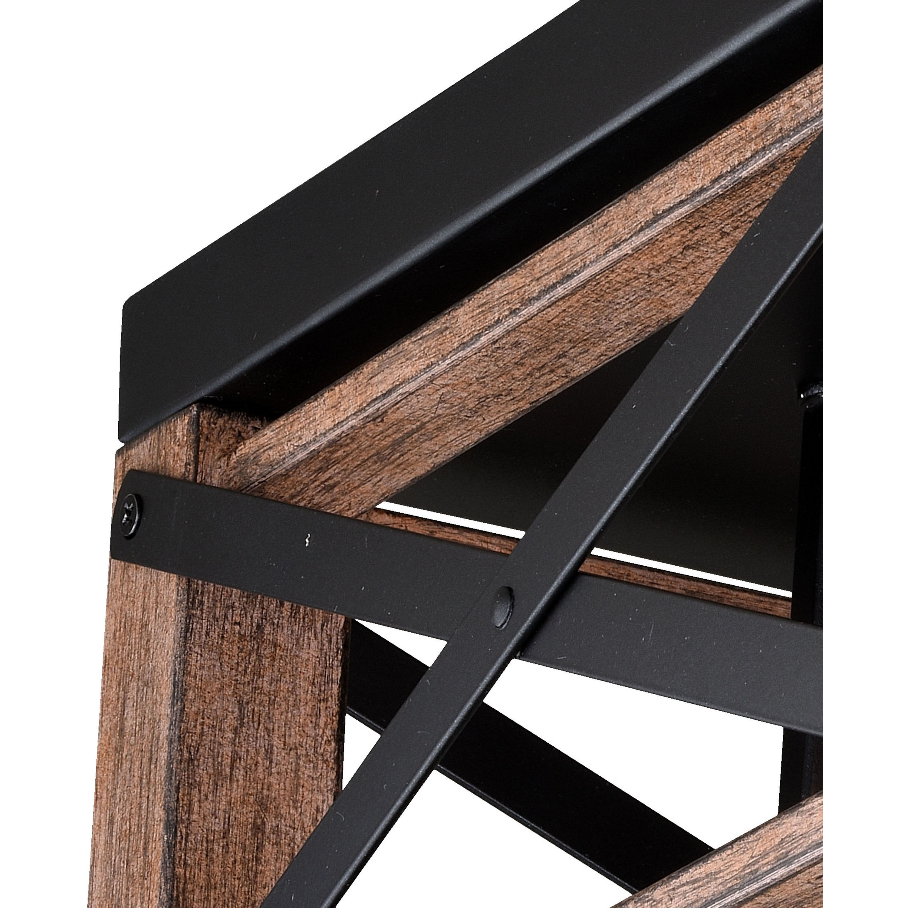 Colton LED 12 inch Rustic Oak and Noble Bronze Flush Mount Ceiling Light