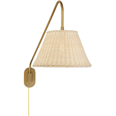 Salinas 60.00 watt Warm Brass Adjustable Wall Sconce Wall Light