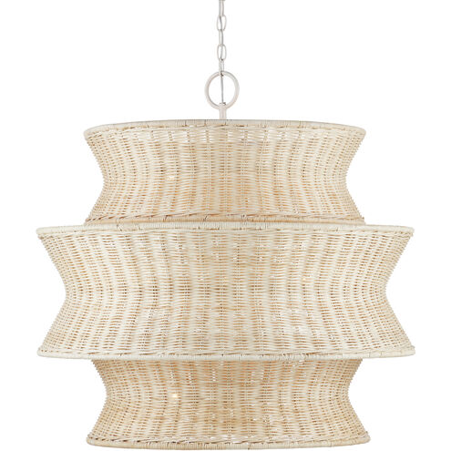 Phebe 9 Light 32 inch Bleached Natural and Vanilla Chandelier Ceiling Light, Medium