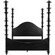 Ferret Hand Rubbed Black Bed, Queen