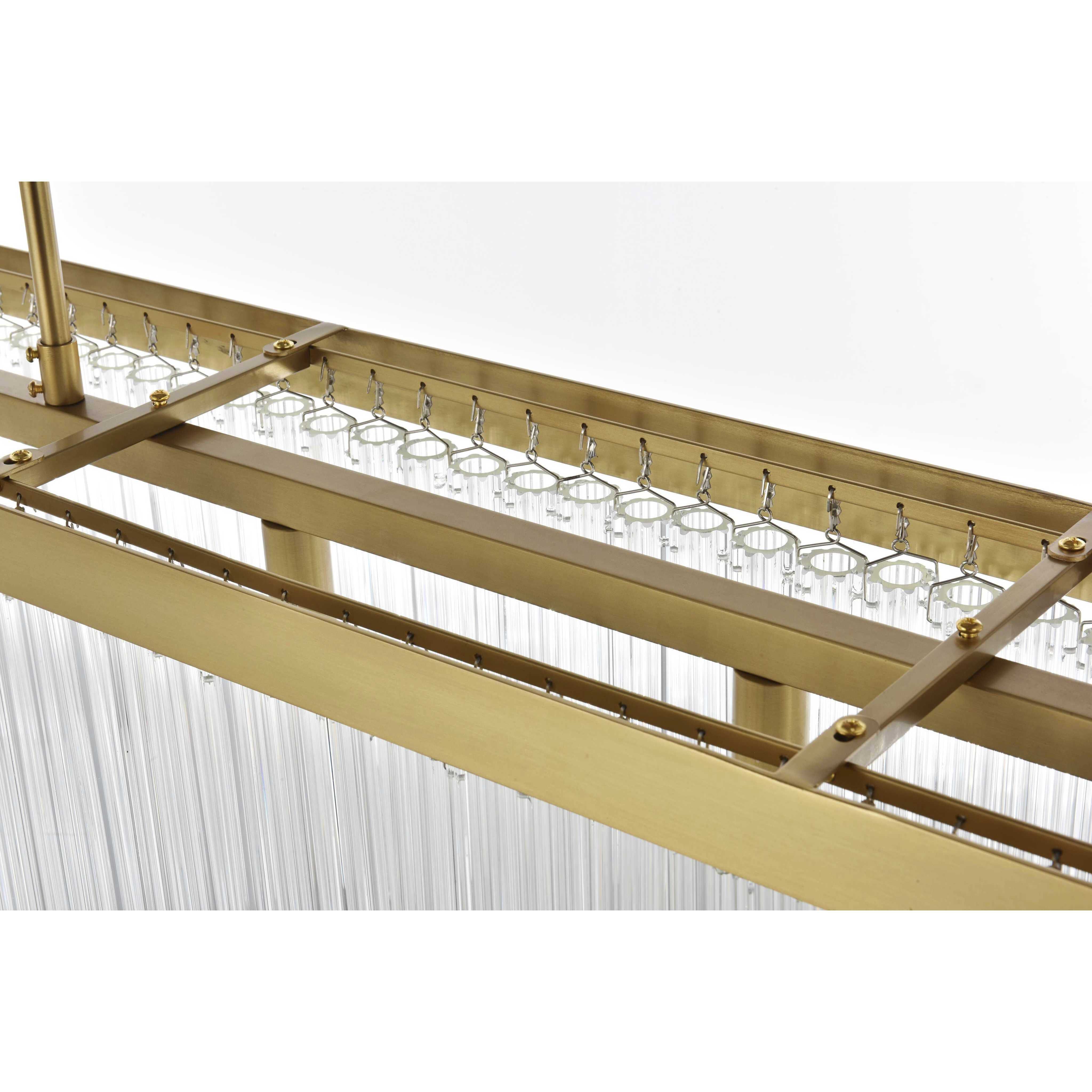 Harlow 6 Light 8 inch Satin Gold Chandelier Ceiling Light