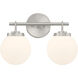 Ortesa 2 Light 15 inch Brushed Nickel Vanity Wall Light