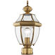 Monterey 1 Light 16.5 inch Antique Brass Outdoor Post Top Lantern