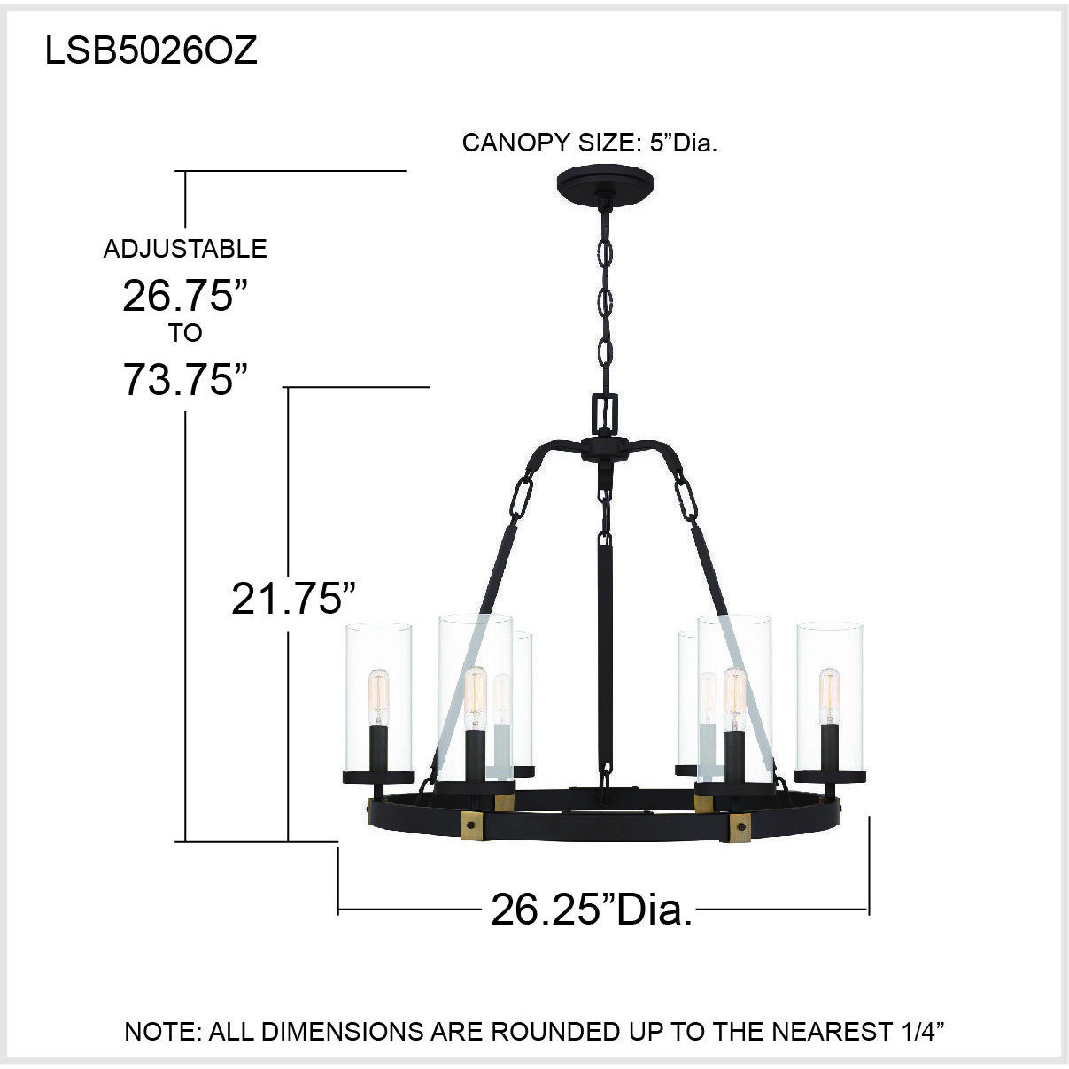Lisbon 6 Light 26.25 inch Old Bronze Chandelier Ceiling Light