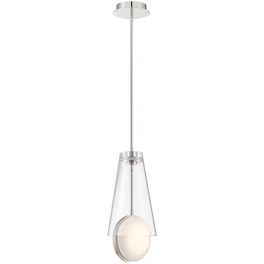 Solari LED 8 inch Polished Nickel Pendant Ceiling Light