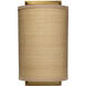 Riley LED 8 inch Antique Brass Wall Sconce Wall Light in Natural Raffia, Inline