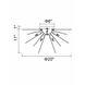 Savannah 6 Light 20 inch Black Flush Mount Ceiling Light