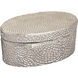 Oval Pebble 9 X 5 inch Antique Nickel Box