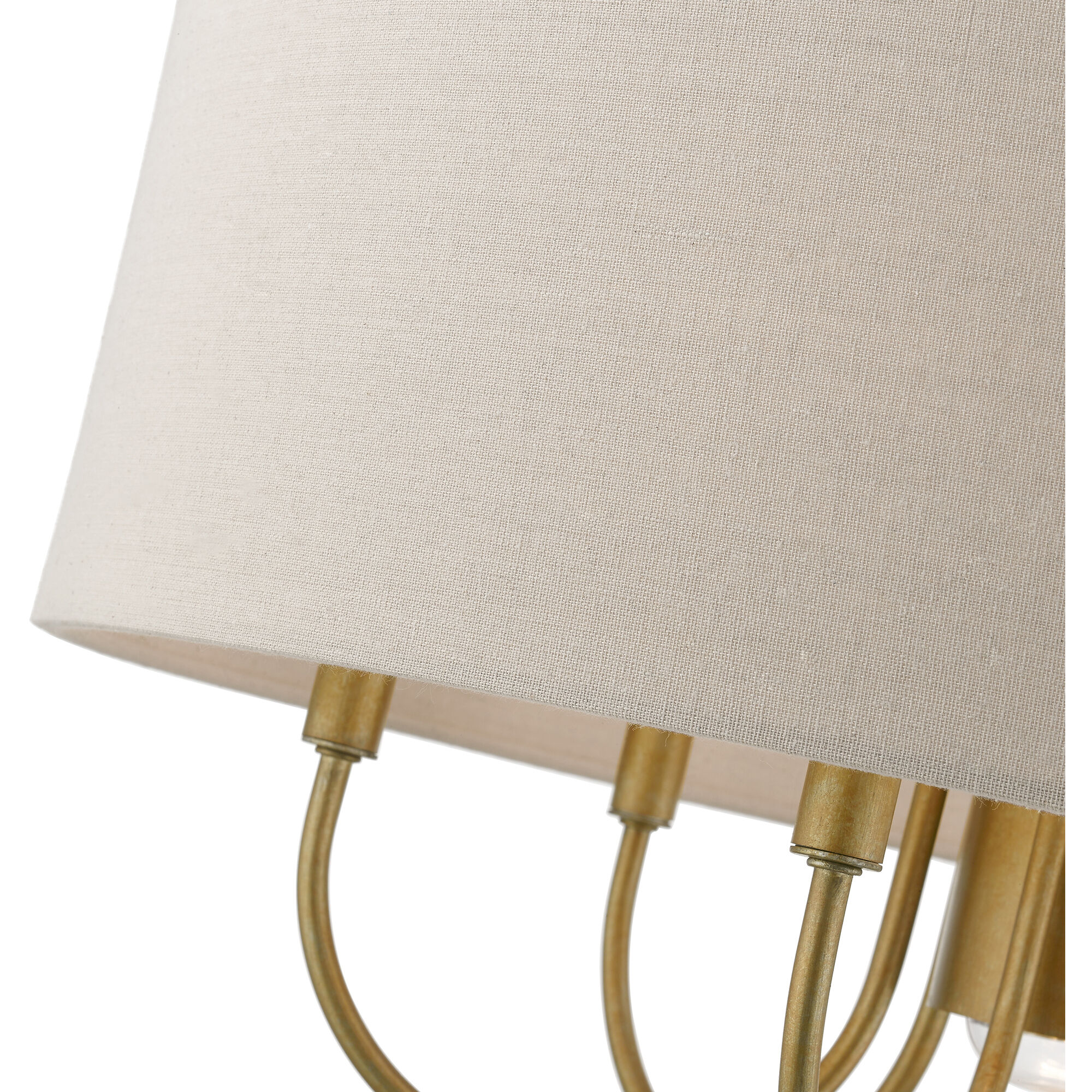 Burnett 7 Light 24 inch Antique Gold Leaf with White Accents Pendant Chandelier Ceiling Light