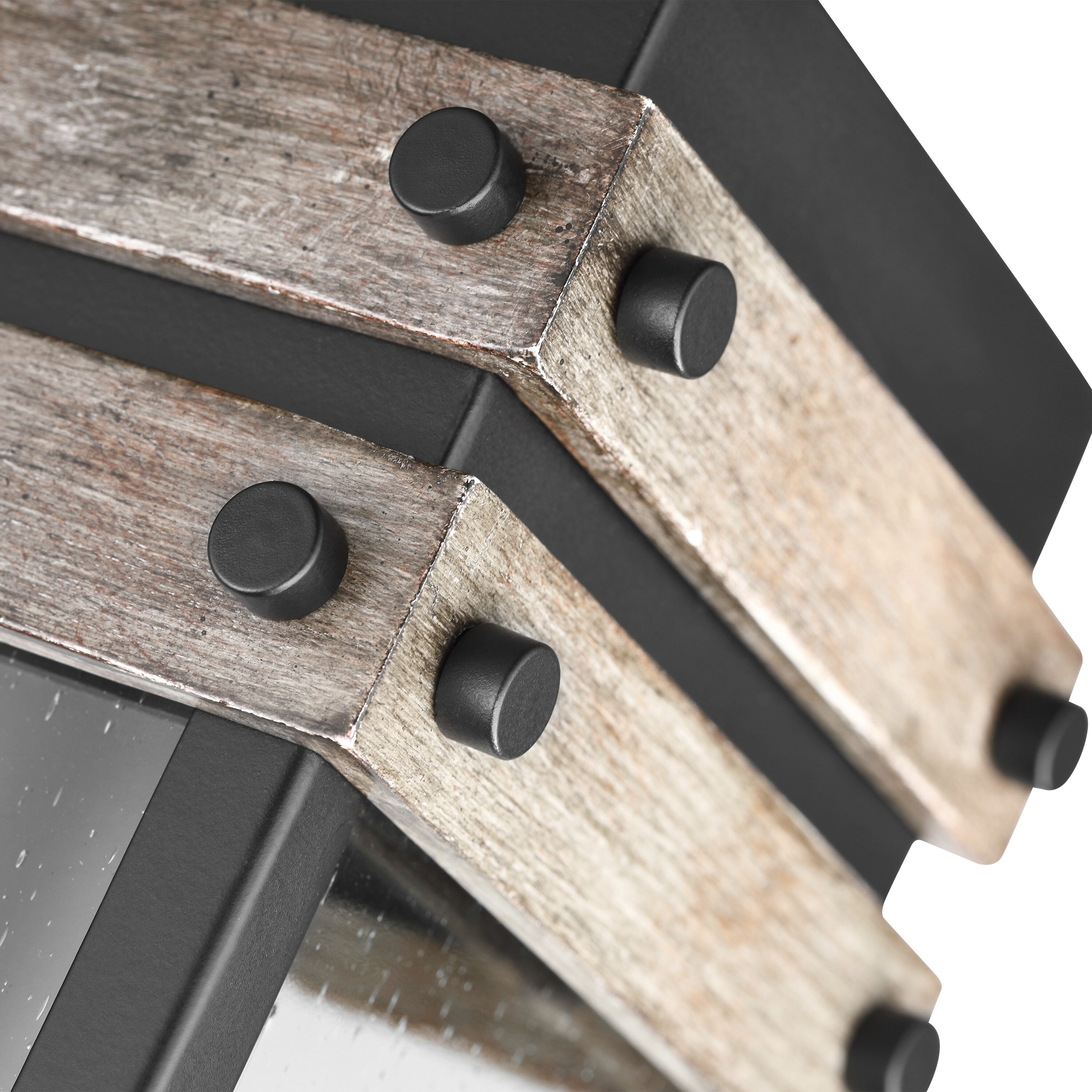 Homestead 1 Light 11 inch Black/Wood Outdoor Wall Sconce