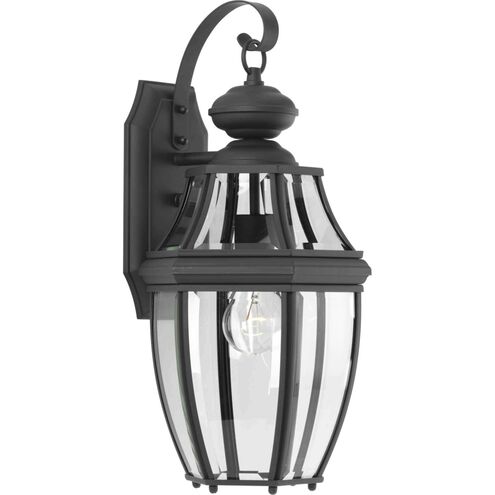 New Haven 1 Light 18 inch Textured Black Outdoor Wall Lantern, Medium