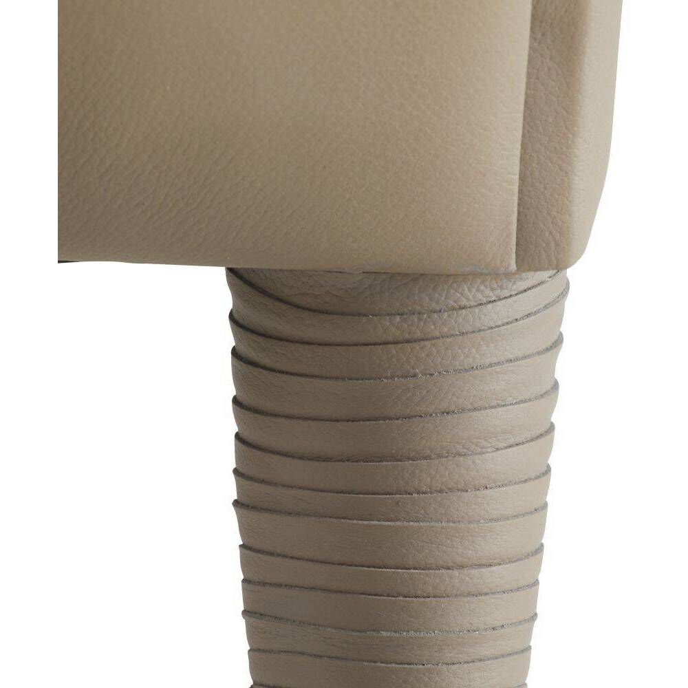 Hawthorne Dove Leather and Antique Brass Host Chair