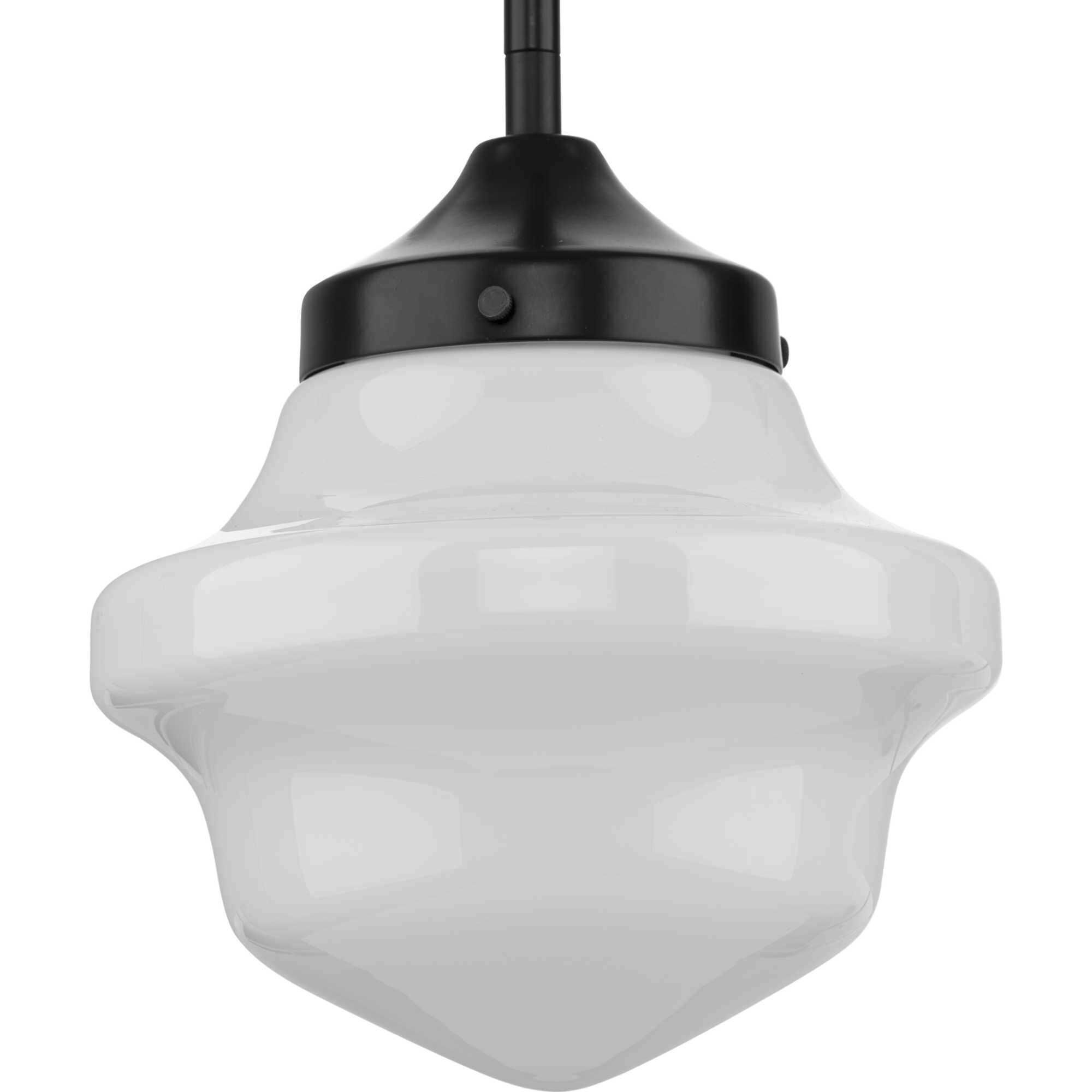 School House 1 Light 8 inch Matte Black Mini Pendant Ceiling Light