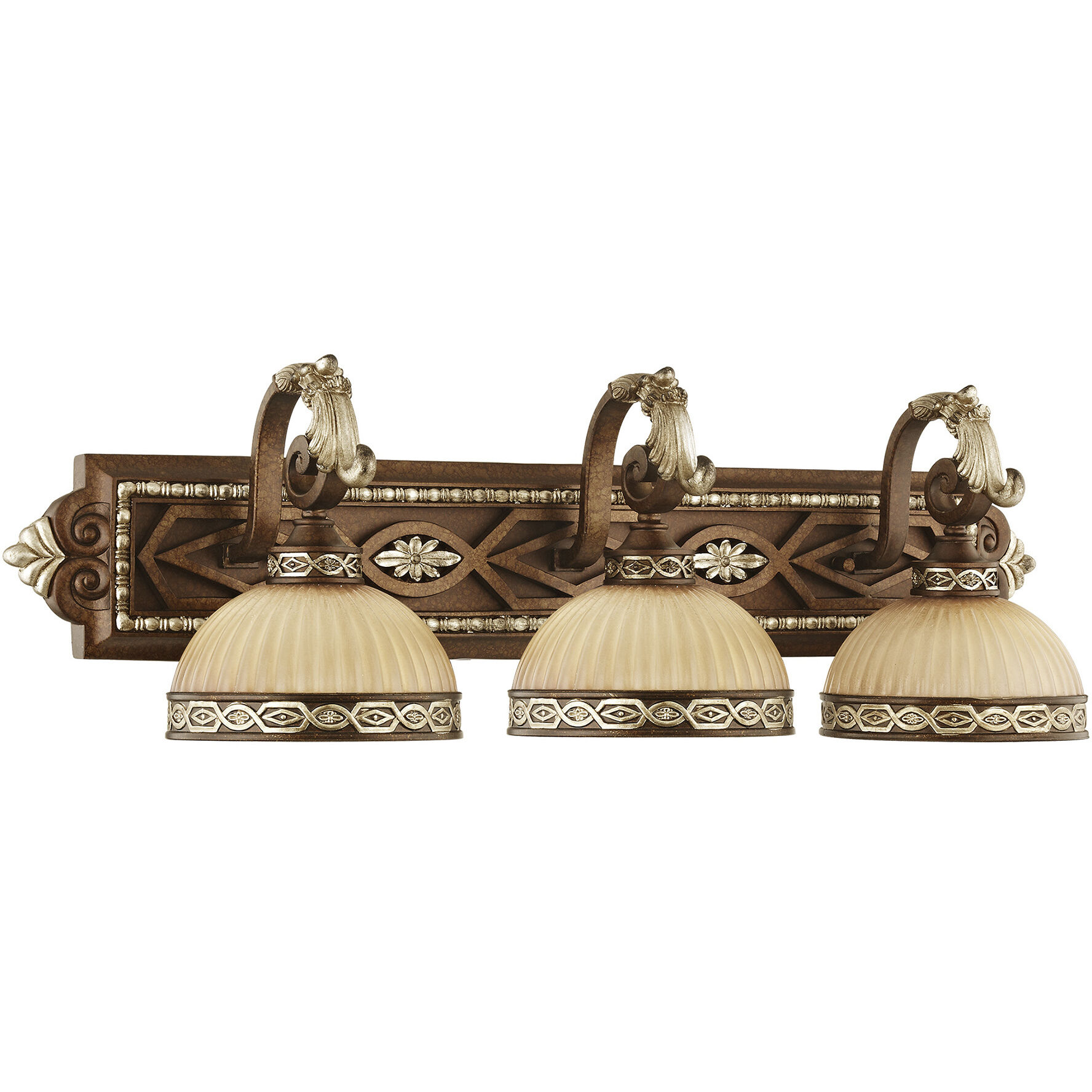 Seville 3 Light 32 inch Palacial Bronze with Gilded Accents Bath Vanity Wall Light