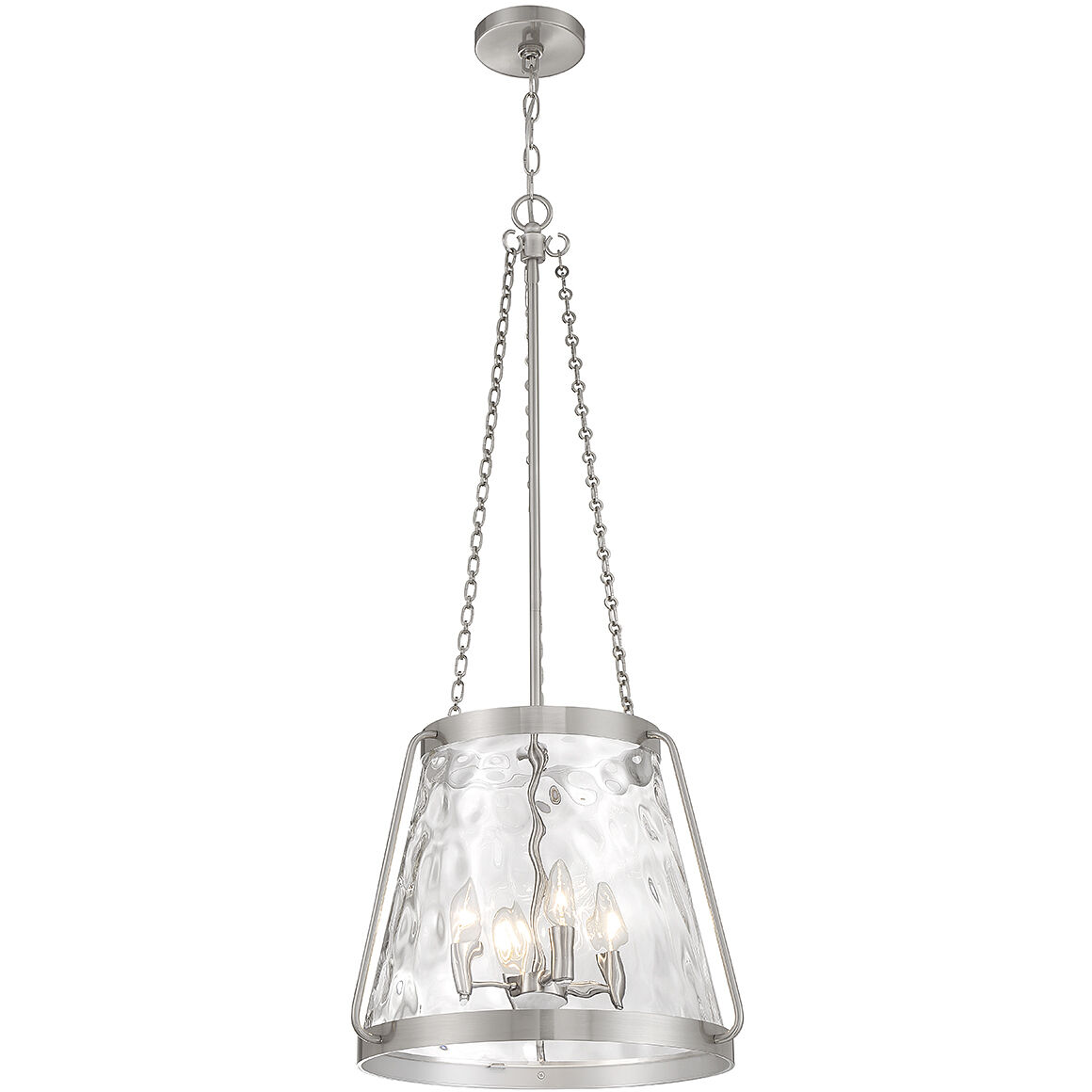 Crawford 4 Light 18 inch Satin Nickel Pendant Ceiling Light