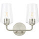 Celino 2 Light 14 inch Brushed Nickel Vanity Light Wall Light