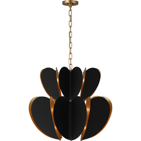 kate spade new york Danes LED 25.5 inch Matte Black and Gild Two Tier Chandelier Ceiling Light