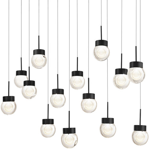Double Bubble 14 Light 10 inch Black Multi-Light Pendant Ceiling Light