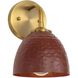 Shepard 1 Light 6.25 inch Modern Brass Wall Sconce Wall Light in Russet Clay