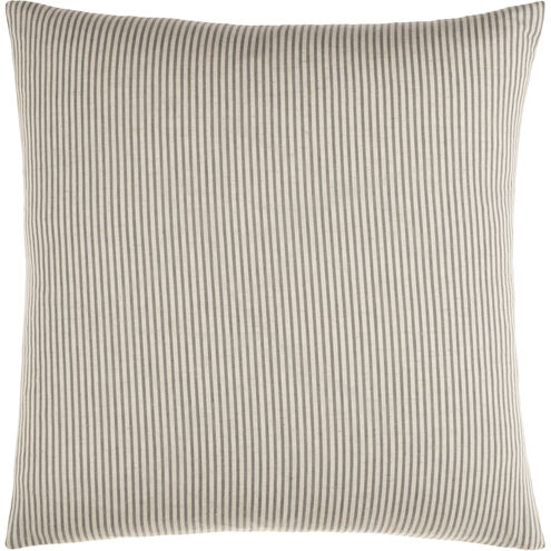 Skinny Stripe 20 inch Light Beige Pillow Kit in 20 x 20, Square