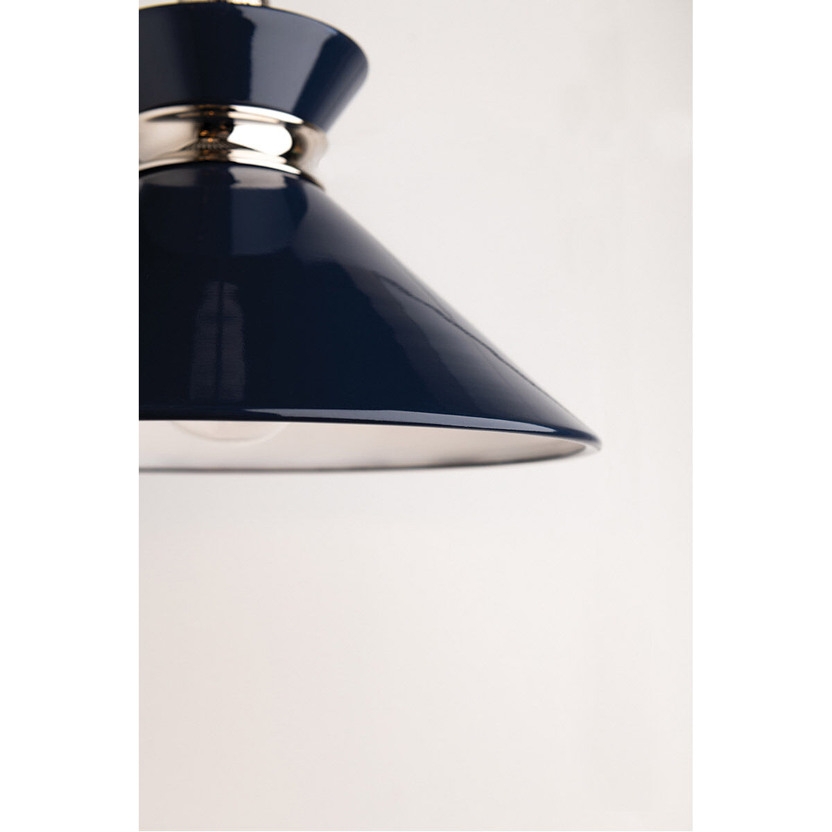 Kiki 1 Light 14 inch Polished Nickel Pendant Ceiling Light in Navy Metal