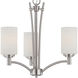 Pittman 3 Light 20 inch Brushed Nickel Chandelier Ceiling Light