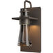 Erlenmeyer 1 Light 11.2 inch Coastal Dark Smoke Outdoor Sconce, Medium