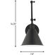 C&M by Chapman & Myers Salem 1 Light 7 inch Midnight Black Bath Sconce Wall Light