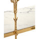 Fiore 72 inch Polished Brass and Natural Console Table