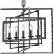 Capri 5 Light 24 inch Raw Steel Chandelier Ceiling Light