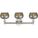 Fenton 3 Light 24.5 inch Polished Nickel and Mercury Bath Vanity Light Wall Light