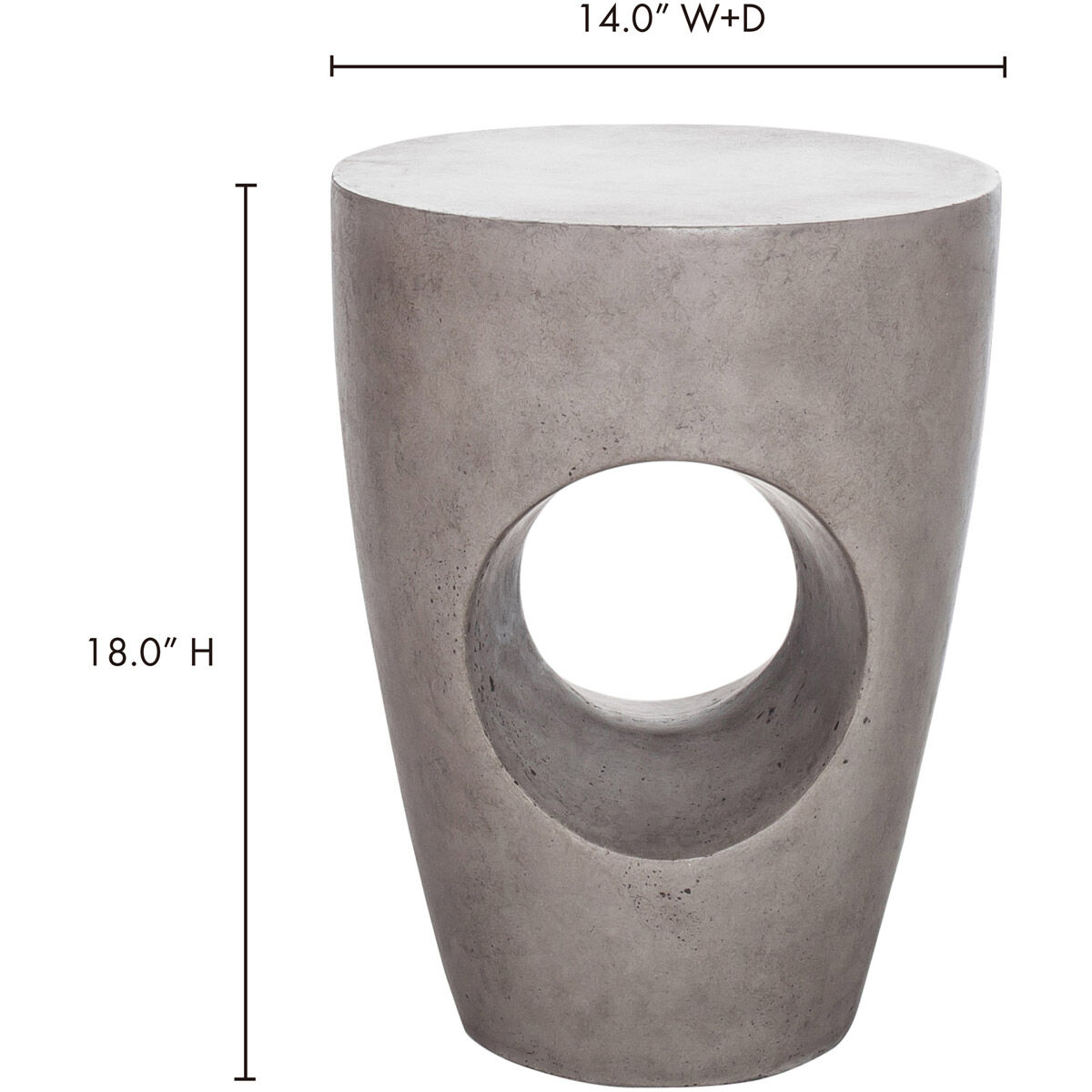 Aylard 18 inch Grey Outdoor Stool