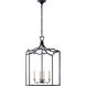 Chapman & Myers Darlana4 4 Light 17.25 inch Aged Iron Fancy Lantern Pendant Ceiling Light, Medium