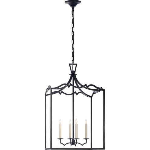 Chapman & Myers Darlana4 4 Light 17.25 inch Aged Iron Fancy Lantern Pendant Ceiling Light, Medium