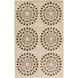 Bombay 156 X 108 inch Dark Brown, Khaki, Camel Rug