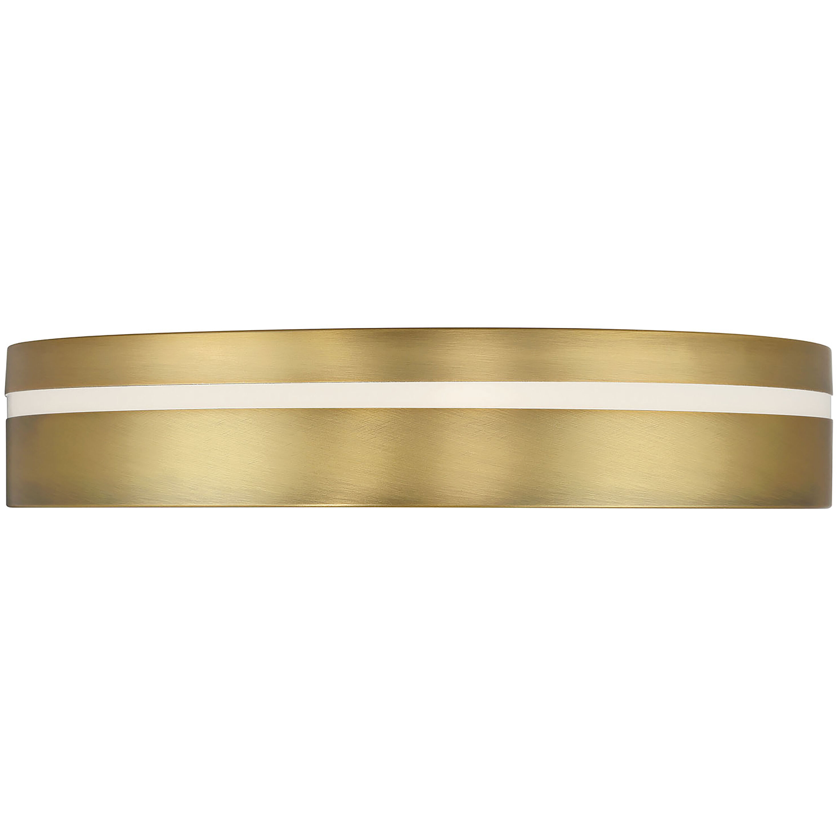 Soltra LED 13 inch Vintage Brass Flush Mount Ceiling Light