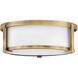 Lowell 2 Light 13.25 inch Brushed Bronze Indoor Flush Mount Ceiling Light