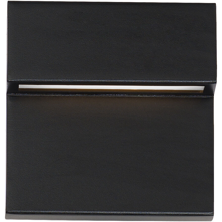 Balance LED 6 inch Black Outdoor Wall Light in 4000K, dweLED