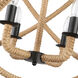 Marina 4 Light 22.75 inch Natural Black Chandelier Ceiling Light