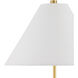 Ippolito 36.5 inch 60 watt Antique Brass and Natural Console Lamp Portable Light