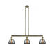 Franklin Restoration Fulton LED 39 inch Antique Brass Island Light Ceiling Light in Plated Smoke Glass, Franklin Restoration