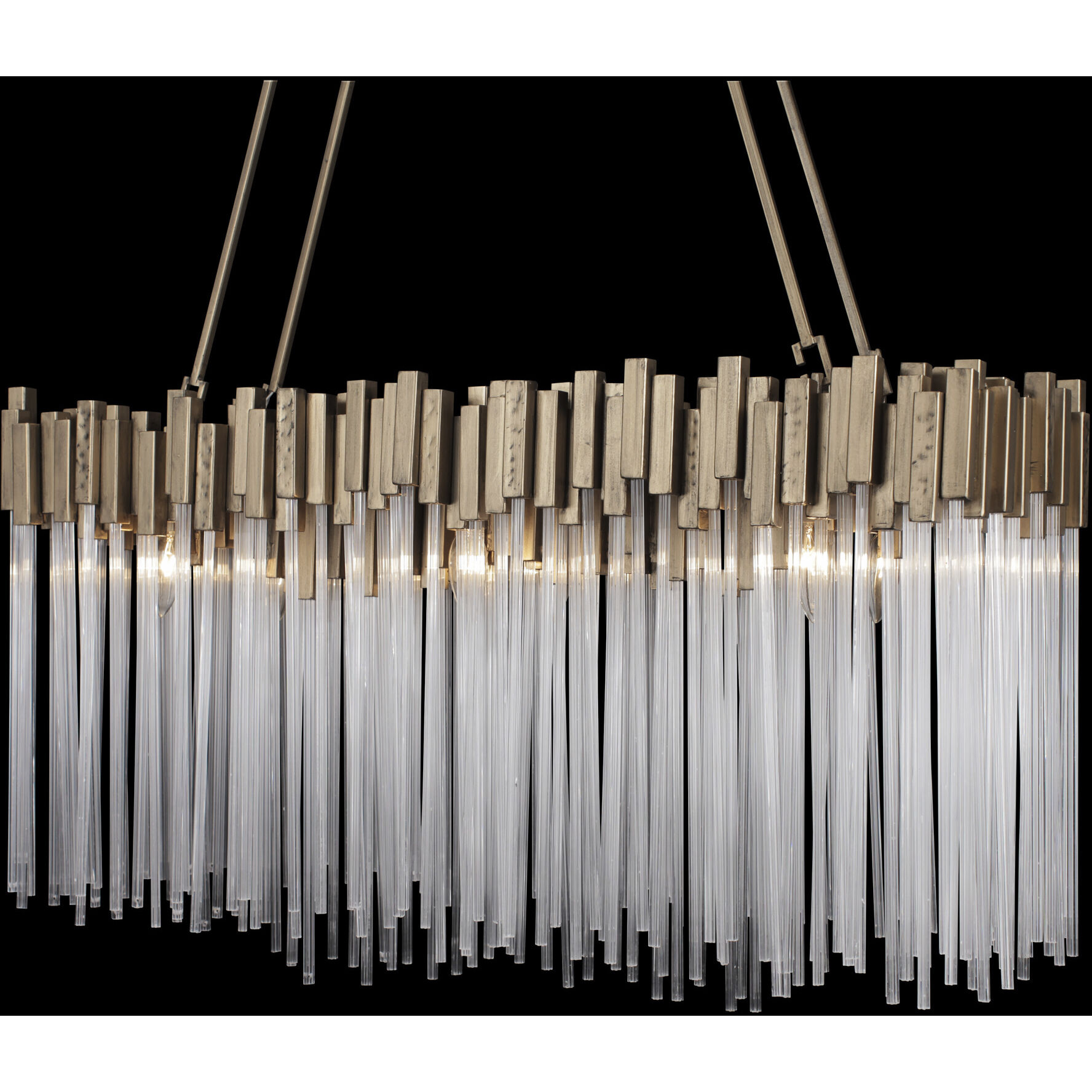 Matrix 6 Light 36.5 inch Havana Gold Linear Pendant Ceiling Light